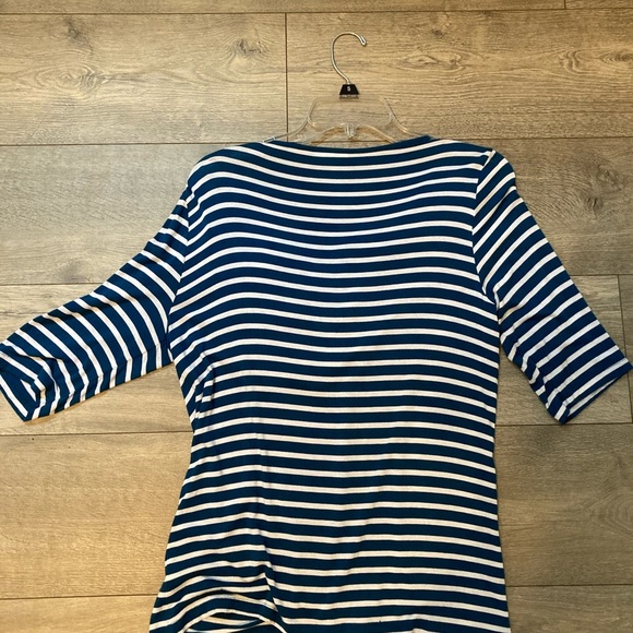 Stripped Blouse with Floral Detail - Picture 2 of 4